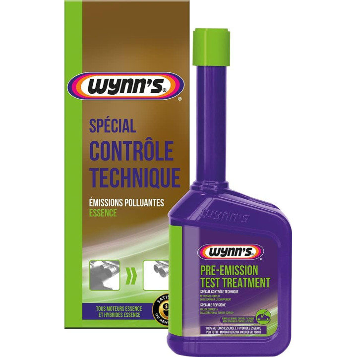 Additif - Traitement nettoyant intégral du système - Essence - Avant contrôle technique - Wynn's