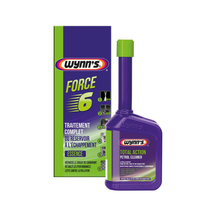 Additif - Moteur essence - Nettoyant moteur 6 en 1 - Traitement complet - Wynn's - Force 6