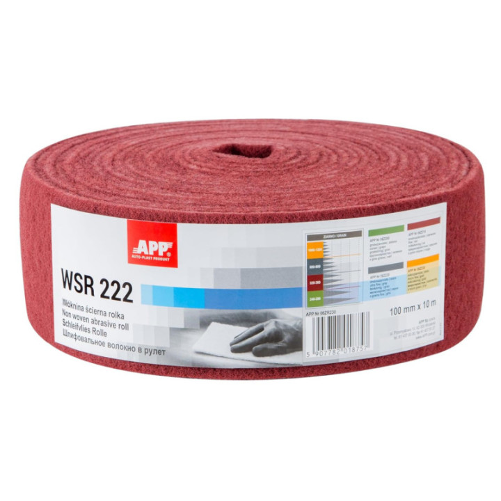 Papier abrasif - Non tissé - Pour ponceuse bois, métal, inox, acier - Grain fin 320-360 - APP WSR222
