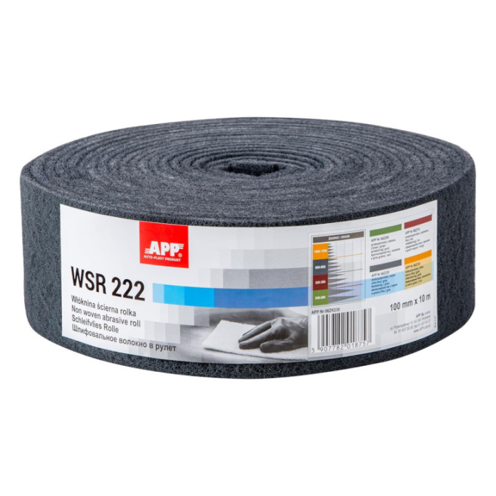 Papier abrasif - Non tissé - Pour ponceuse bois, métal, inox, acier - Grain 600-800 - APP WSR222