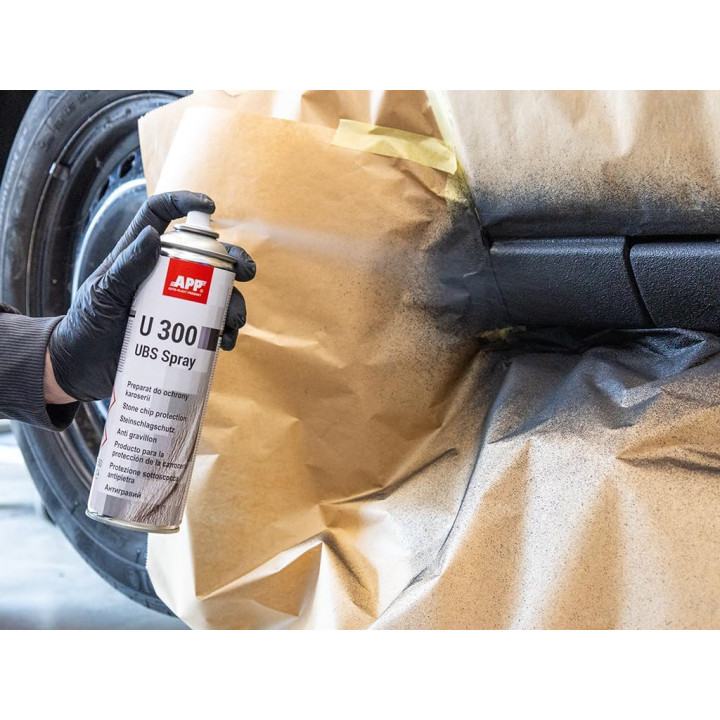 Bombe de peinture - Anti-gravillon - Noir - Carrosserie - APP U300 UBS Spray - 500ml