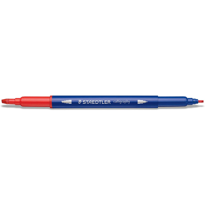 12 feutres de couleur - Calligraphie - Deux pointes - Assortis - Staedtler