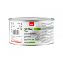 Mastic - Polyester - Renforcé - Pour carrosserie - Pot 1,8kg - APP Poly Plast Fiber