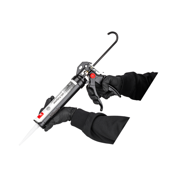 Pistolet manuel pour cartouche - Pour appliquer mastic et colle - NTools HKS Pro