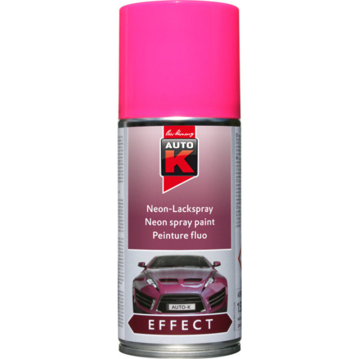 Bombe de peinture - Métal, tôle et plastique - Rose fluo - 150ml - Auto-K