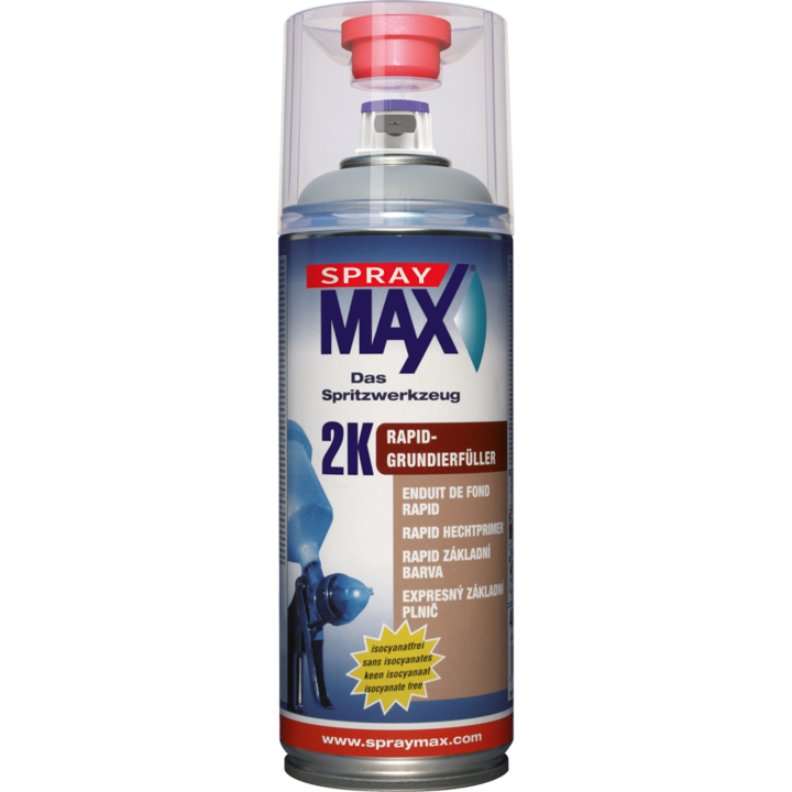 Bombe d'apprêt - Garnissant - Enduit de fond - Gris - Carrosserie - SprayMax 2K - 400ml