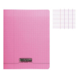 Cahier - 17x22(cm) - Grands carreaux - 96 pages - couverture en polypro - sans spirale - Clairefontaine - Calligraphe