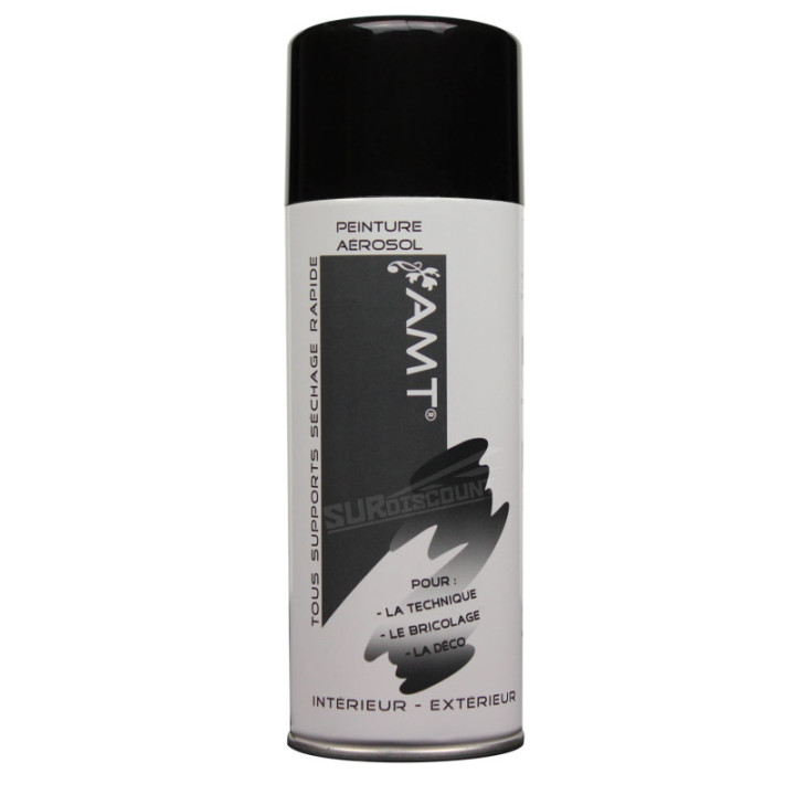 Bombe de peinture - Noir brillant - AMT - 330ml