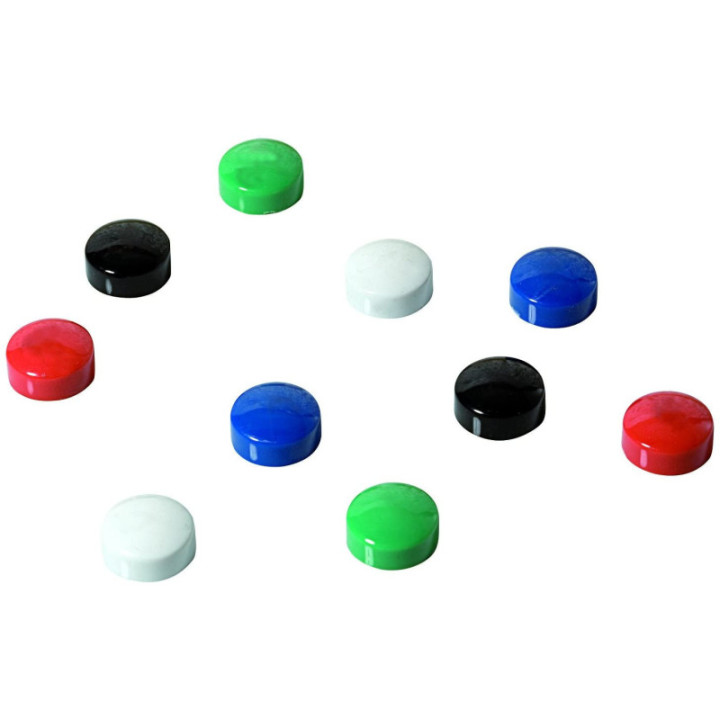 Lot De 10 Aimants Ronds Diamètre De 9 Mm - Assortiment - Sign