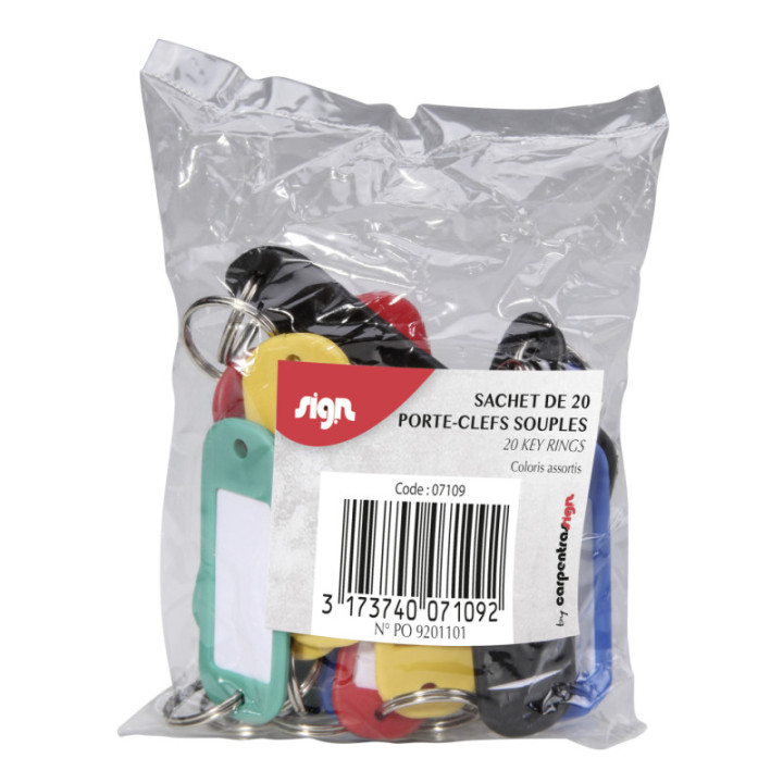 Sachet De 20 Porte-Clés - Assortiment - Sign