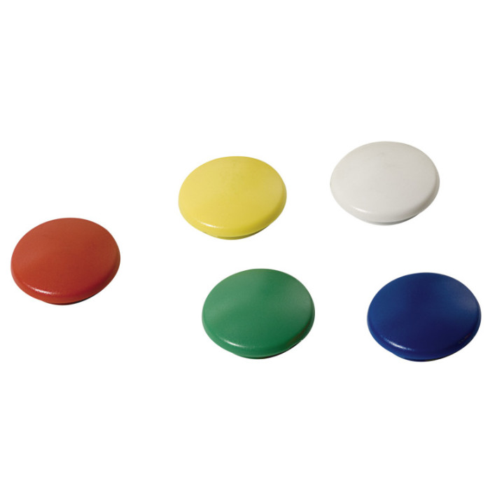 Lot De 6 Aimants Ronds Diamètre De 22 Mm - Assortiment - Sign