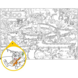 Coloriage Géant Pour Enfants Le Zoo 80 X120 Cm