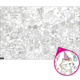 Coloriage Géant Pour Enfants Monde Féerique 80 X120 Cm