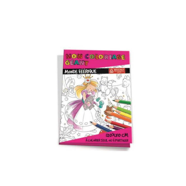 Coloriage Géant Pour Enfants Monde Féerique 80 X120 Cm