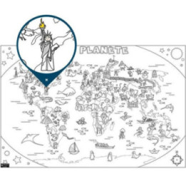 Coloriage Géant Pour Enfants L'Atlas 80 X120 Cm