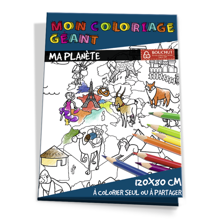 Coloriage Géant Pour Enfants L'Atlas 80 X120 Cm