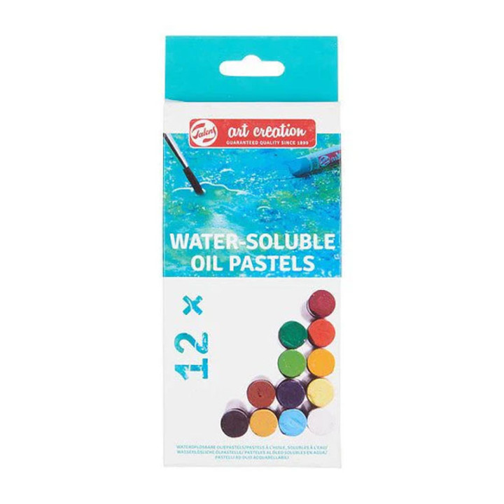 Pastels à l'huile - Soluble à l'eau - Boîte de 12 couleurs - Beaux-arts - Art Creation