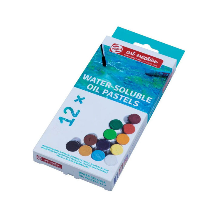 Pastels à l'huile - Soluble à l'eau - Boîte de 12 couleurs - Beaux-arts - Art Creation