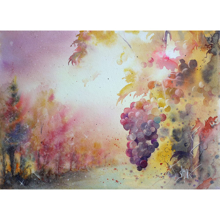 Bloc Aquarelle Fontaine Grain Satiné - 26X36Cm - 300G - Clairefontaine