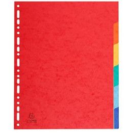 Intercalaires - Pour classeur - 6 positions - A4 maxi - Carton rigide - Exacompta