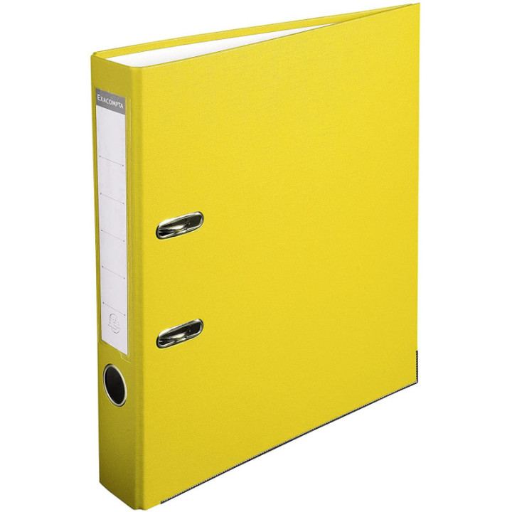 Classeur à levier - Jaune - Dos large - 50mm - 2 anneaux - Exacompta