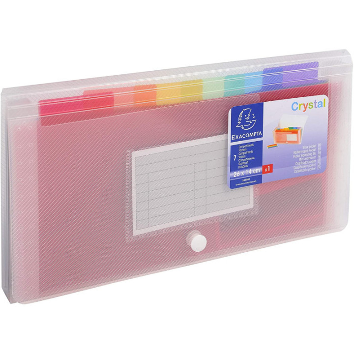 Trieur Pocket 26 X 14 Cm - 7 Compartiments - Exacompta