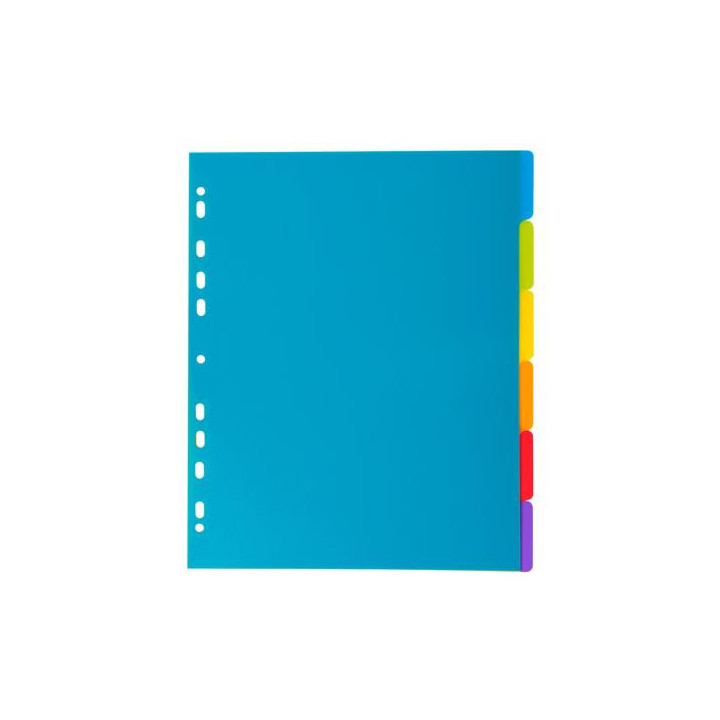 Intercalaires - Pour classeur - 6 positions - A4 maxi - Plastique souple - Exacompta