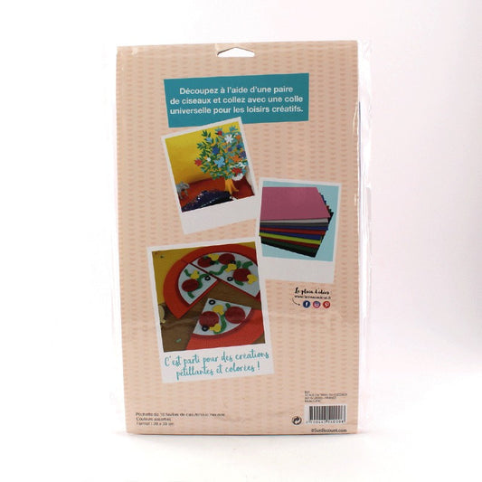 10 Feuilles Mousse 20X30Cm Couleurs Assorties Ctop 4000