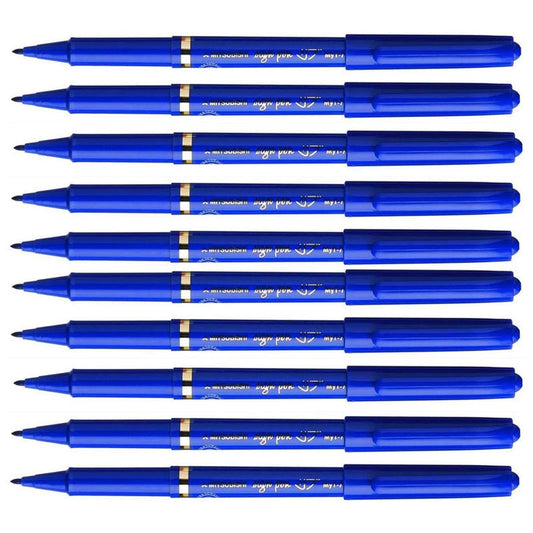 10 feutres d'écriture Sign Pen Uni Ball bleu pointe fine