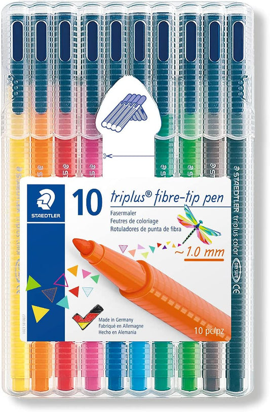 10 feutres de coloriage - Pointe moyenne  - Staedtler - Triplus Color