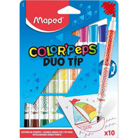 10 feutres de coloriage - Double pointes - Encre lavable - Maped - Color'peps Duo tip