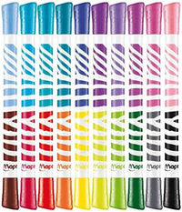 10 feutres de coloriage - Double pointes - 2 en 1 - Encre lavable - Maped - Color'peps duo colors
