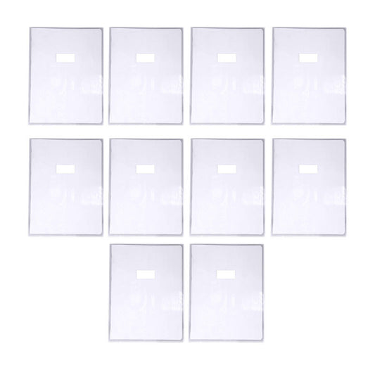 10 grands protège cahier - 24x32cm - Transparent - Avec porte étiquette