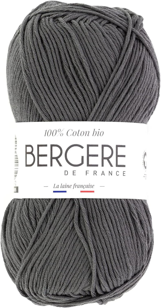 Pelote de laine - Mistigris - 100% coton bio - 3mm - Tricot et crochet - Bergère de France