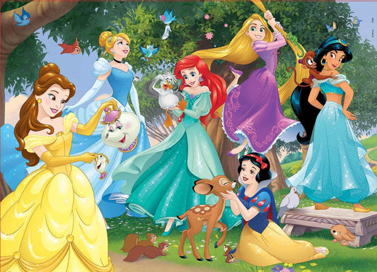 Puzzle - Les princesses de Disney - 100 pièces imitation bois - 36 x 26 cm