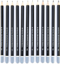 Pochette - 12 crayons graphite - Dessin et esquisse - Assortiment - Royal & Langnickel