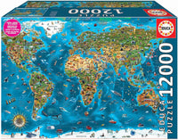Puzzle - 12 000 pièces - Les merveilles du monde - 214x156 cm - Educa