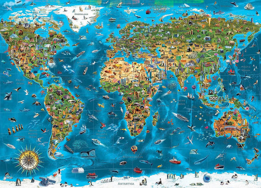 Puzzle - 12 000 pièces - Les merveilles du monde - 214x156 cm - Educa