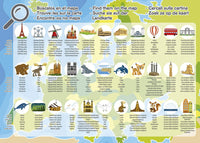Puzzle - Carte de l'Europe - Animaux - Monuments - Jeu éducatif - 150 pièces - Dès 6 ans