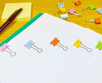 Pinces à clip - Métal - Couleurs assortis - Avec smiley - Boîte de 80 - Rapesco