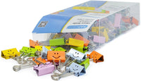 Pinces à clip - Métal - Couleurs assortis - Avec smiley - Boîte de 80 - Rapesco