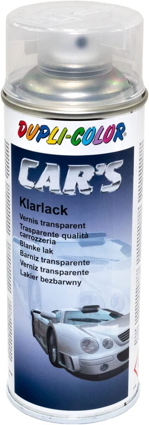 2 bombes de vernis pour voiture - Transparent brillant - Car's Duplicolor + pistolet