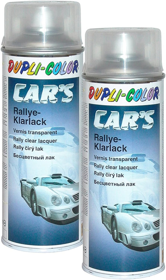 2 bombes de vernis pour voiture - Transparent brillant - Car's Duplicolor - 400 ml