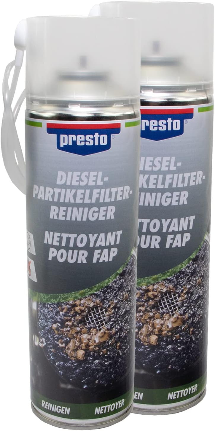 Produit nettoyant FAP - Filtre à particules - Diesel - Presto - 2 bombes 400ml
