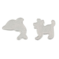 Plaque pour perles à repasser - Dauphin - Chien - 2 pièces