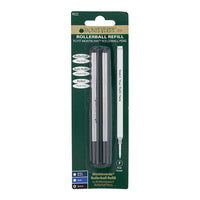 Recharges pour stylo roller - Compatible Montblanc - Noir - Pointe fine - Lot de 2 recharges