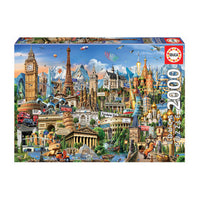 Puzzle Symboles d'Europe 2 000 pièces - Educa