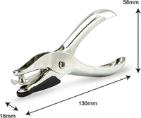 Perforateur - 1 trou - Pince métal - Perfore 10 feuilles - Argent - Rapesco