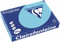 Ramette de papier - A4 - Bleu alizée - 120g - Impression - 250 feuilles - Clairefontaine Trophée