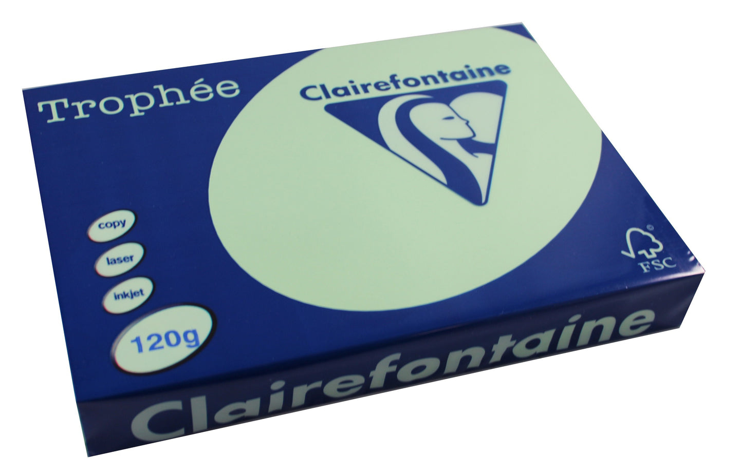 Ramette de papier - A4 - Vert pastel - 120g - Impression - 250 feuilles - Clairefontaine Trophée